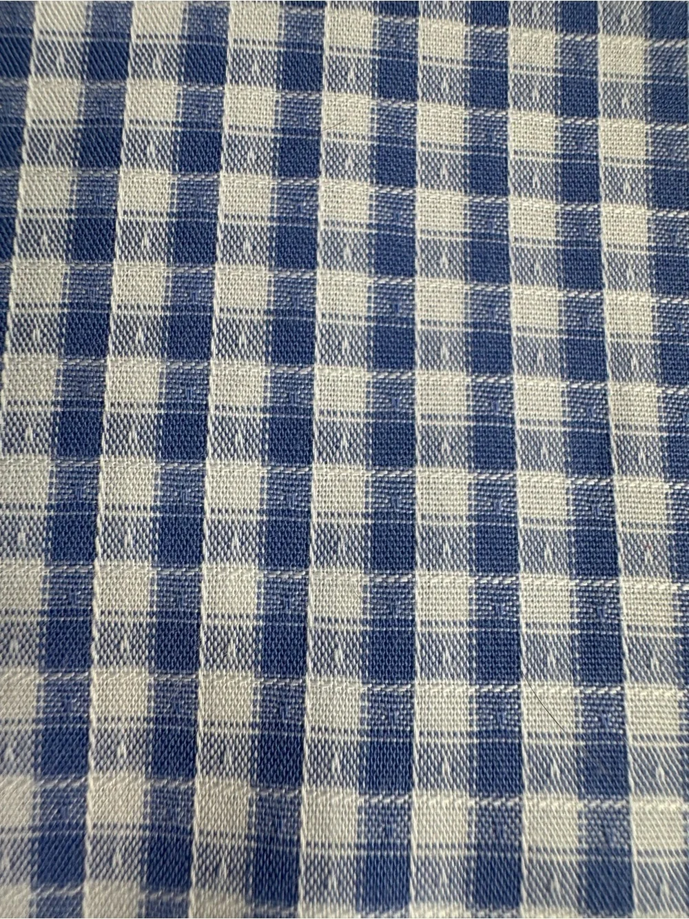 TailorByrd Collection Non-Iron Trim Fit Blue White Check Cotton Dress Shirt 16.5
